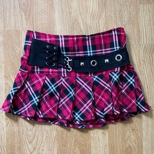 Hot pink schoolgirl style skirt